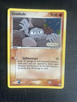 Geodude Reverse Holo 53/92 Rare Pokemon Card EX Legend Maker Stamped NM/LP - Image 1