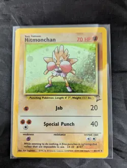 Hitmonchan 8/130 – Base Set – Holo Rare – English Pokemon Card (1999) - Image 1