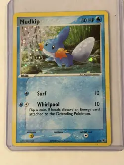 Pokemon Mudkip 2004 Nintendo Promo Holo #18 Basic Card 🔥SWIRL🔥 - Image 1