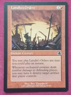 Magic The Gathering PROPHECY LATULLA'S ORDERS red card MTG - Image 1