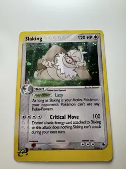 Pokemon TCG Slaking EX Ruby and Sapphire Holo Card 12/109 Rare MP - Image 1