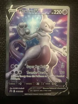 Pokemon SWSH: Sword & Shield Promo Card Mewtwo V SWSH229 LP - Image 1