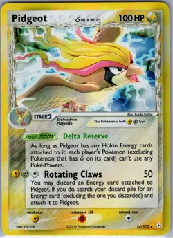 Pidgeot (Delta Species) 14/110 Holo Holon Phantoms - Pokemon Card - NM - Image 1