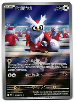 Delibird 152/132 - Mega Evolution Illustration Rare Pokemon TCG - NM Card - Image 1