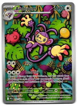 Ambipom 107/094 - Phantasmal Flames Illustration Rare Pokemon TCG - NM Card - Image 1