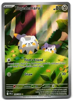 Togedemaru 104/094 - Phantasmal Flames Illustration Rare Pokemon TCG - M/LP Card - Image 1