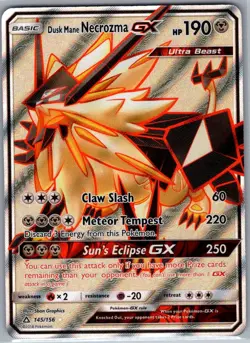 Dusk Mane Necrozma GX (Full Art) 145/156 SM - Ultra Prism - Pokemon Card - NM - Image 1