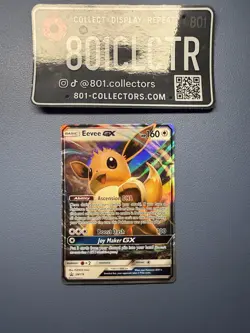 Eevee GX SM174 - Sun & Moon Black Star Promo - Holo Ultra Rare Pokemon Card NM - Image 1