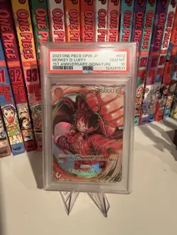PSA 10 Monkey D. Luffy ST01-012 Eiichiro Oda Signature One Piece Card Japanese - Image 1