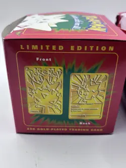 1999 Pokemon 23k Gold Plated Togepi Trading & Jigglypuff Card Sealed NIB - Image 4