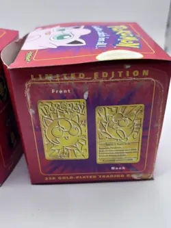 1999 Pokemon 23k Gold Plated Togepi Trading & Jigglypuff Card Sealed NIB - Image 5