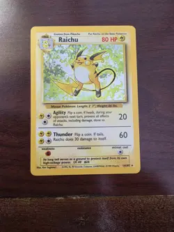 Raichu 14/102 Holo Base Set - Pokemon Card - LP - Image 1