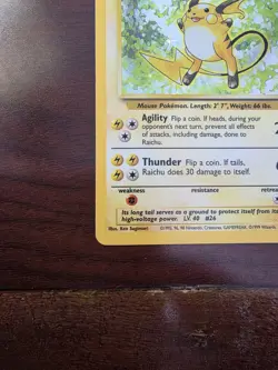 Raichu 14/102 Holo Base Set - Pokemon Card - LP - Image 5