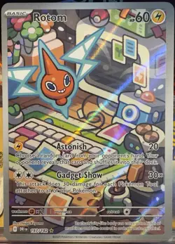 Pokemon TCG Rotom 197/182 Destined Rivals Full Art Holo Card with Illustration - Image 1