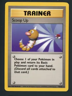 Scoop Up - 78/102 - Pokemon Base Set Unlimited Rare Card WOTC NM - Image 1