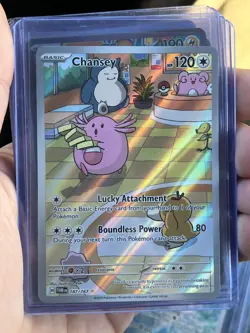 Pokemon Chansey TCG Twilight Masquerade Illustration Rare Holo Card 187/167 - Image 1