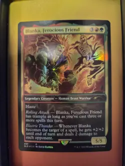 Blanka, Ferocious Friend SLD Foil Legendary Rare Green Red 431 5/5 MTG - Image 1