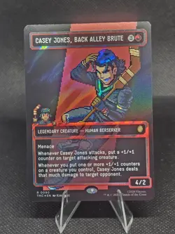 #0090 Casey Jones, Back Alley Brute (Borderless) (Surge Foil) Commander: TMNT - Image 1