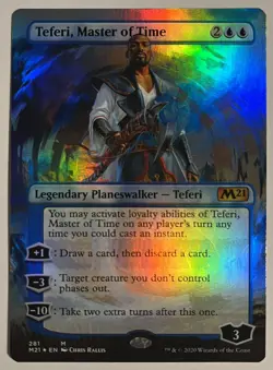 Teferi Master Of Time FOIL Extended Art M21 MTG Pack Fresh Unplayed - Image 1