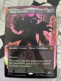 Super Shredder (Borderless) M Teenage Mutant Ninja Turtles 217 NM FOIL - Image 1