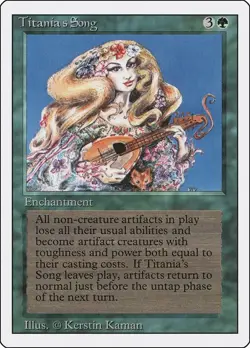 Titania's Song Revised Edition Rare NM Magic: The Gathering Normal - Image 1