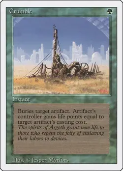 Crumble Revised Edition Uncommon NM Magic: The Gathering Normal - Image 1