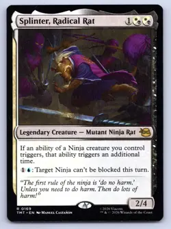 MTG Splinter Radical Rat Normal R Teenage Mutant Ninja Turtles TMT 169 NM Magic - Image 1