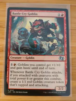 MTG Battle Cry Goblin 0127 J25 Foundations M/NM Free UK P&P - Image 1