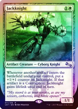 Jackknight FOIL Unstable NM Artifact White Rare MAGIC GATHERING CARD ABUGames - Image 1