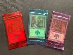 Magic the Gathering MtG Eurolands Promo boosters factory sealed Red Green Purple - Image 1