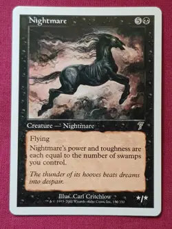 Magic The Gathering 7TH EDITION NIGHTMARE black card MTG - Image 1