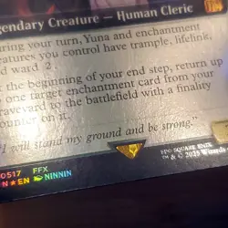 1x Yuna, Hope of Spira, Extended Art Foil, Magic the Gathering MTG LP Light Play - Image 3