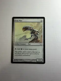 Iron Myr LP Mirrodin Magic The Gathering Mtg Lightly Played Artifact Myr - Image 1