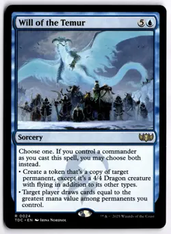 Will of the Temur NM TDC Commander: Tarkir: Dragonstorm MTG - Image 1
