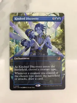 Kindred Discovery Anime Extended Borderless MTG Magic Gathering Card NM Mint WOT - Image 1
