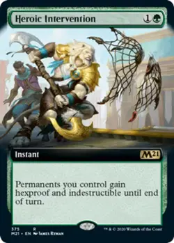 1x Heroic Intervention ~ Extended Art - Foil Light Play, English Core Set 2021 M - Image 1