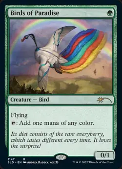 MTG English Birds of Paradise (1147) NM Foil Secret Lair - Image 1