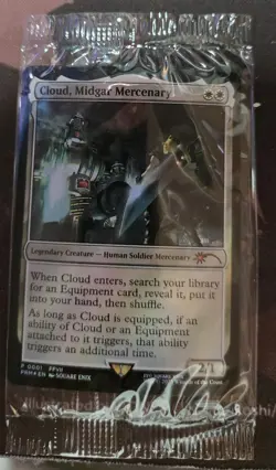 Cloud, Midgar Mercenary Unique and Miscellaneous Promos Foil and FFVII game code - Image 1