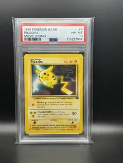 1999 POKEMON GAME MOVIE PROMO #4 PIKACHU PSA 8 - Image 1