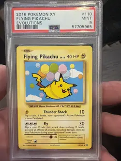 2016 POKEMON XY EVOLUTIONS FLYING PIKACHU #110 PSA 9 2 Avail Read Description - Image 1