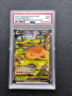 Pokemon Charizard V SWSH260 Black Star Promo PSA 9 - Image 1