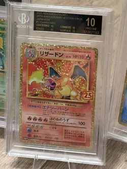 2021 Pokemon 25th Anniversary Japanese Celebrations- BGS BLACK LABEL - Charizard - Image 5