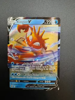 Pokemon Kingler V Rare Holo Brilliant Stars 28/172 Pack Fresh Mint - Image 1