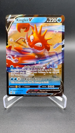 Pokemon Kingler V Rare Holo Brilliant Stars 28/172 Pack Fresh Mint - Image 2