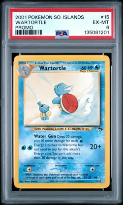 2001 POKEMON SOUTHERN ISLANDS PROMO #15 WARTORTLE PSA 6 - Image 1