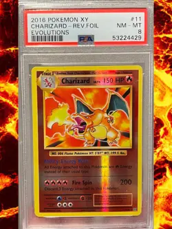 Charizard Reverse Holo PSA 8 XY Evolutions 2016 Pokemon - Image 2