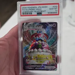 Pokemon Alcremie VMAX Triple Rare S3a Legendary Heartbeat 032/076 PSA 10 Japane… - Image 1