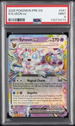 2025 POKEMON PRE EN-PRISMATIC EVOLUTIONS #041 SYLVEON EX PSA 9 - Image 1