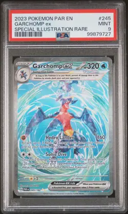 PSA 9 Garchomp EX 245/182 - Special Illustration Rare Paradox Rift Pokemon- MINT - Image 1