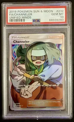 Pokemon Channeler Full Art 2019 Unified Minds #232 PSA 10 Gem Mint - Image 1
